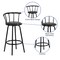 Emma and Oliver Crown Back Metal Barstool with Vinyl Swivel Seat